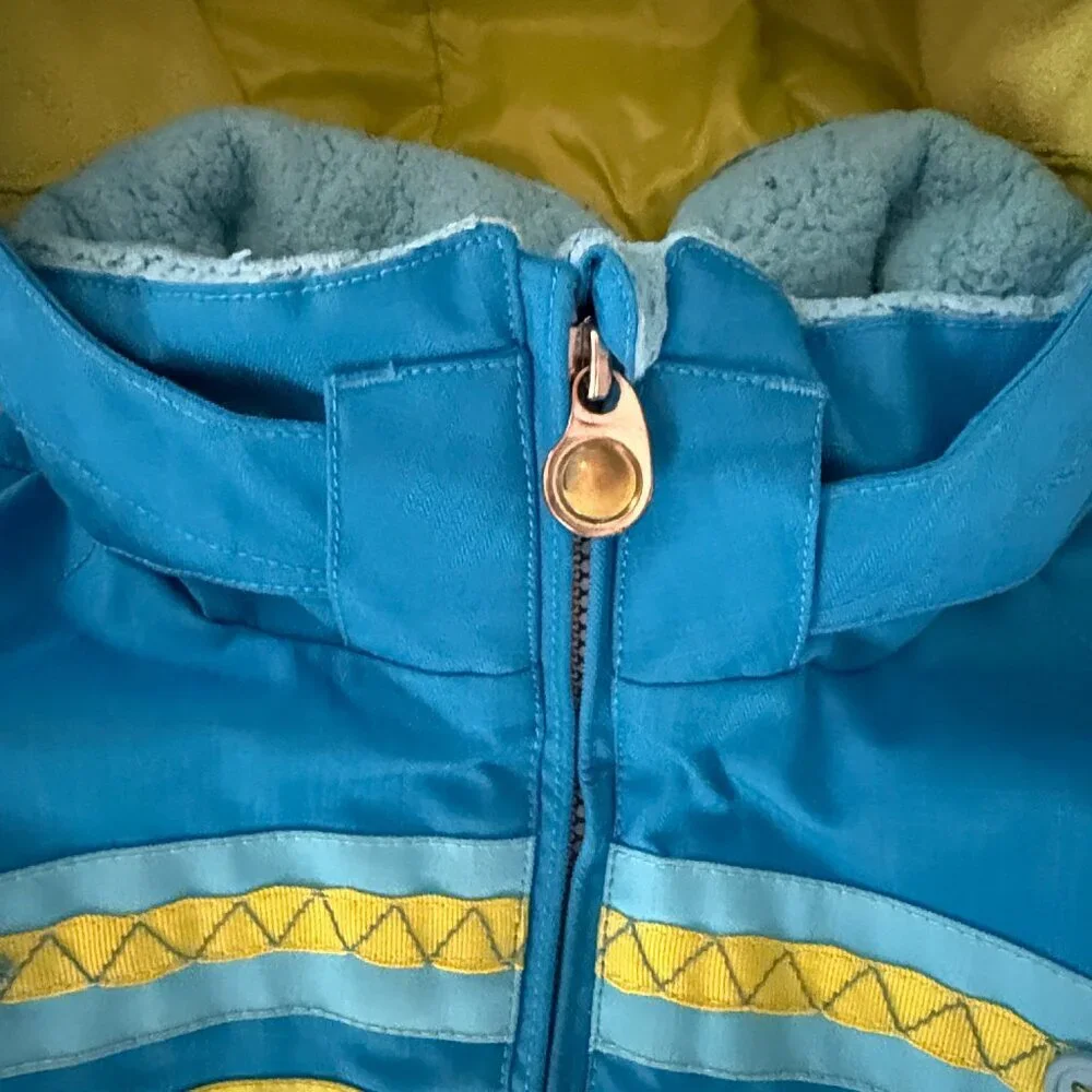 Obermeyer Kids Ski Jacket Size 7 Blue Removable Hood Winter Coat